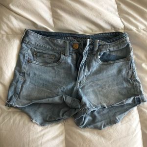 American Eagle Light Wash Denim Shorts